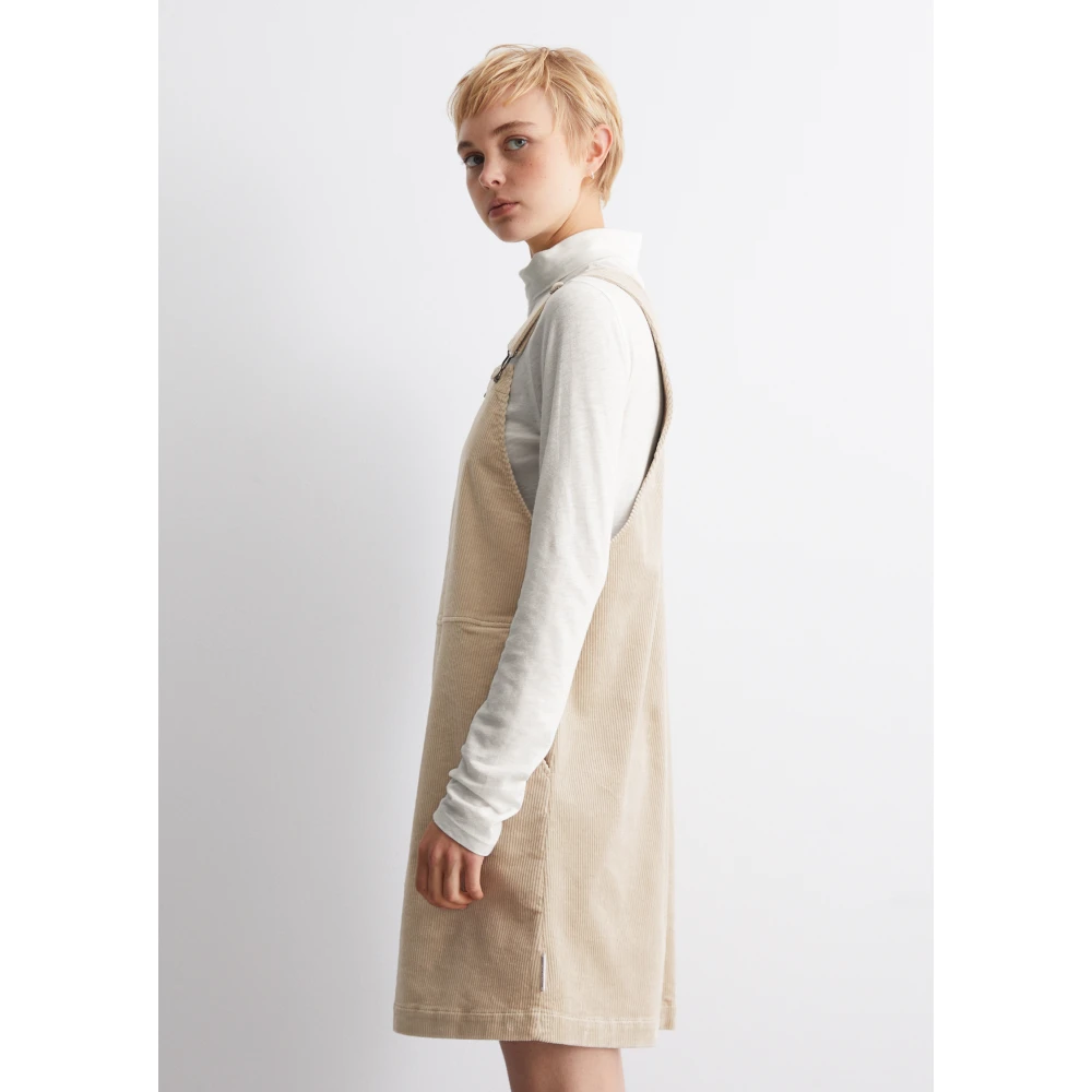Marc O'Polo Ribfluwelen tuinbroekjurk normaal Beige Dames