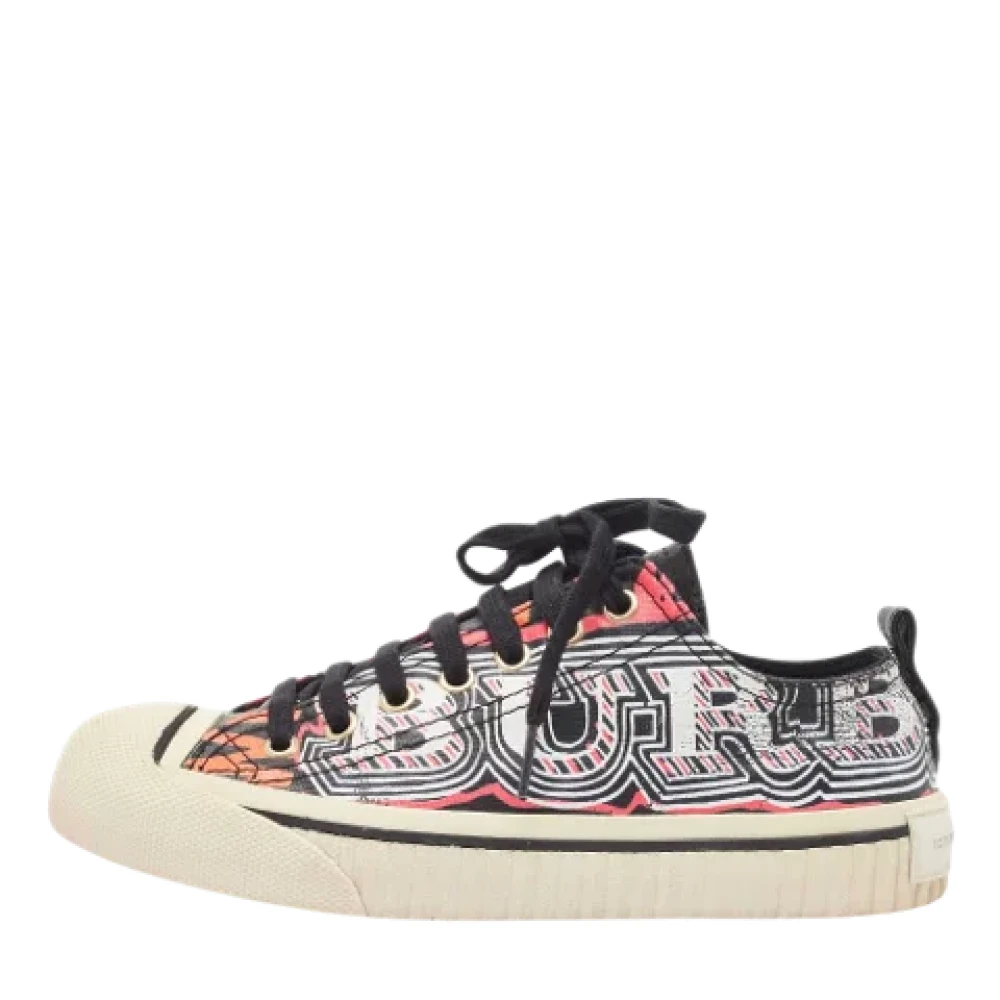 Burberry Vintage Pre-owned Belagd canvas sneakers Multicolor, Dam