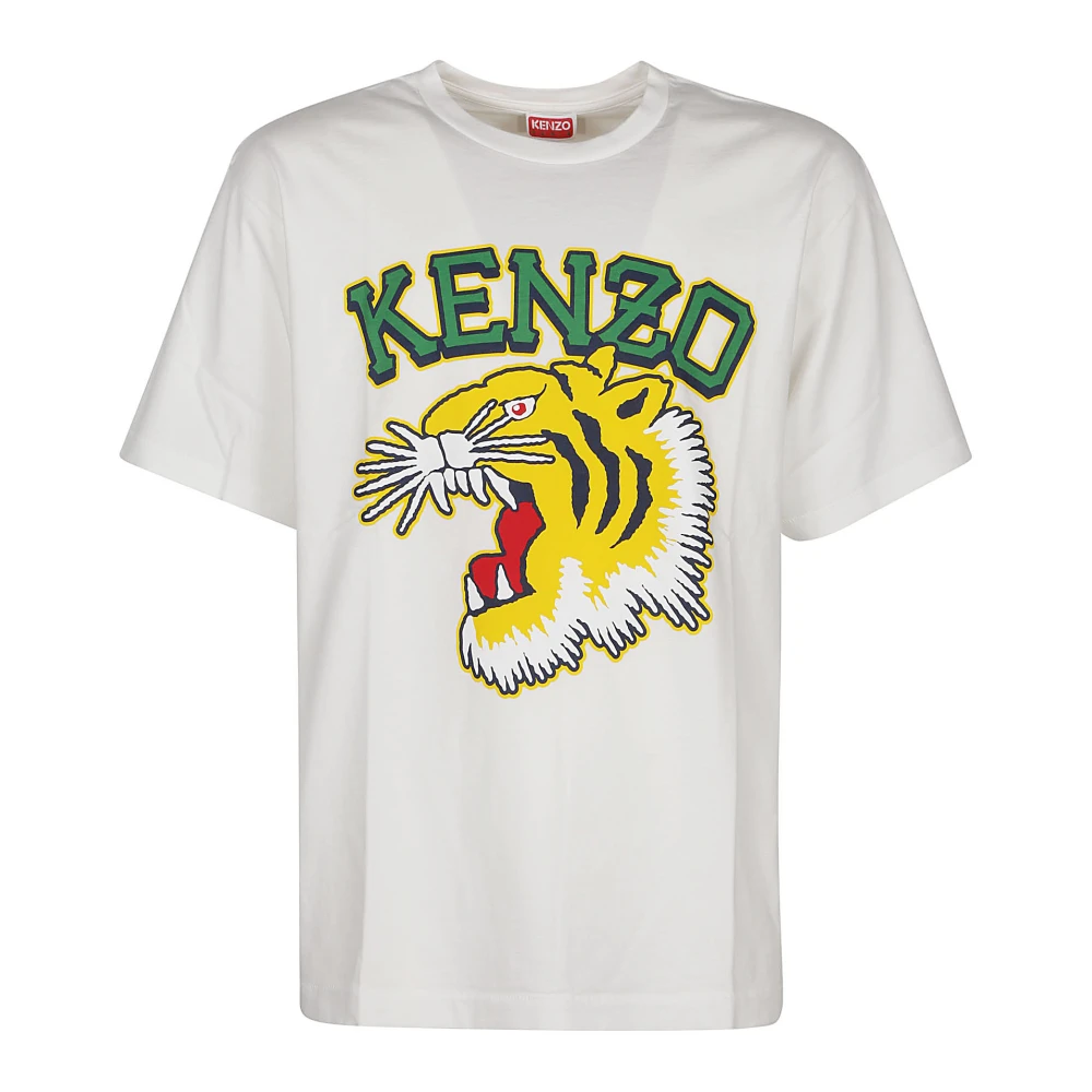 Kenzo Tiger Varsity Oversize T-Shirt White Heren
