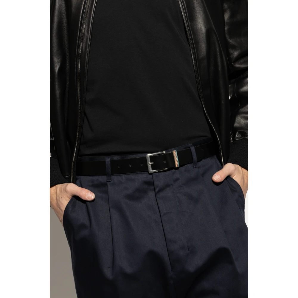 Paul Smith Leren riem Black Heren