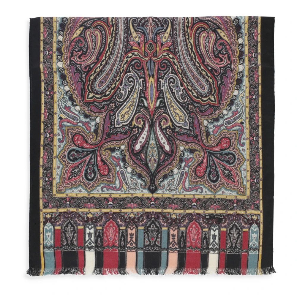 Etro Paisley Print Cashmere Silk Shawl Kvinna Multicolor, Dam