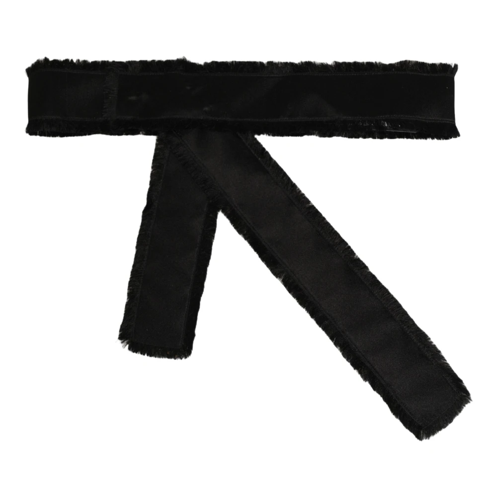 Dolce & Gabbana Black Velvet Wrap Around Tie Cintura Belt - IT40|S - Image 2