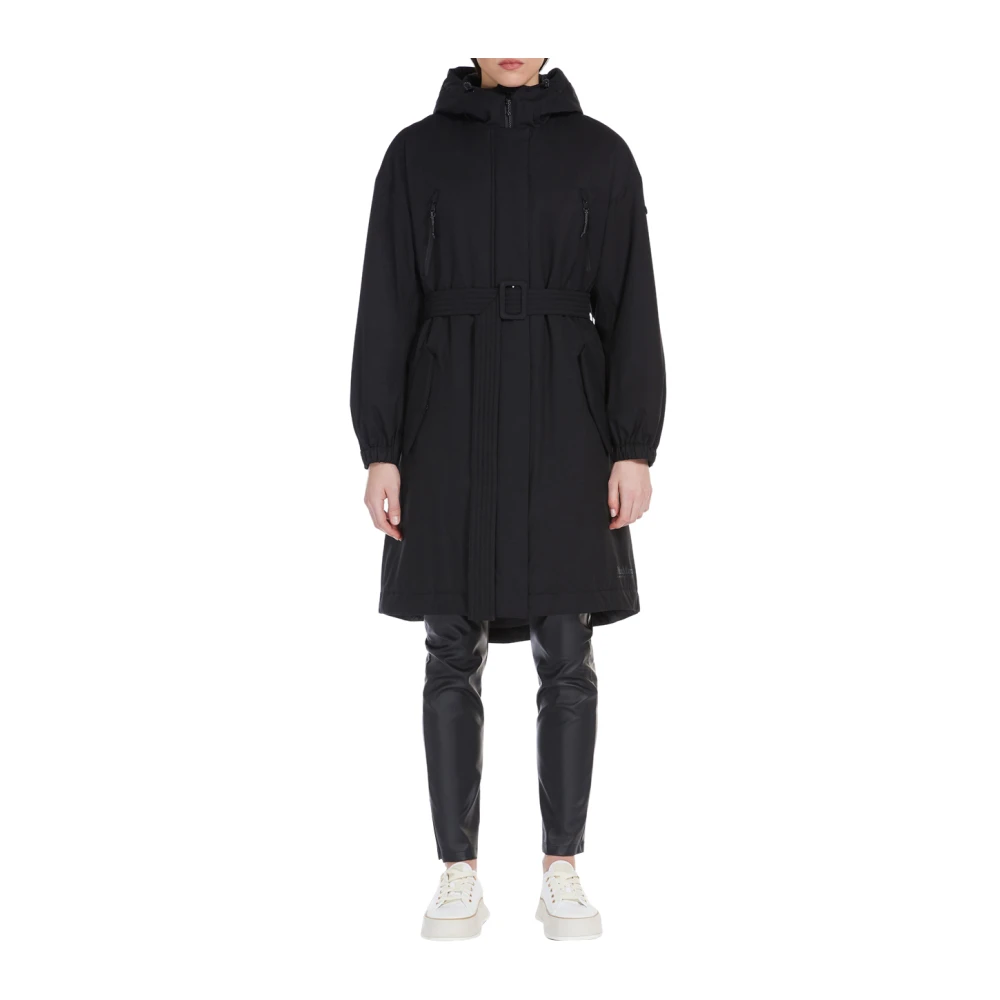 Max Mara Zwarte Parka Jas Essentiële Winterstijl Black Dames