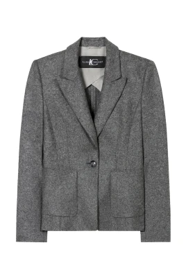 Grå Flanell Blazer