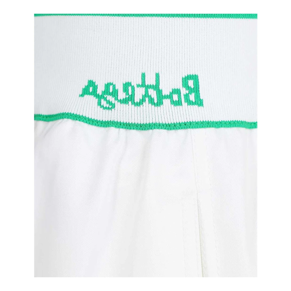 Bottega Veneta Logo Katoenen Shorts Italië Gemaakt White Heren