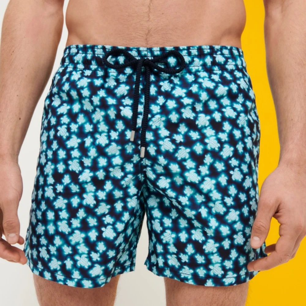 Vilebrequin Blurred Turtles Zwembroek Blue Heren