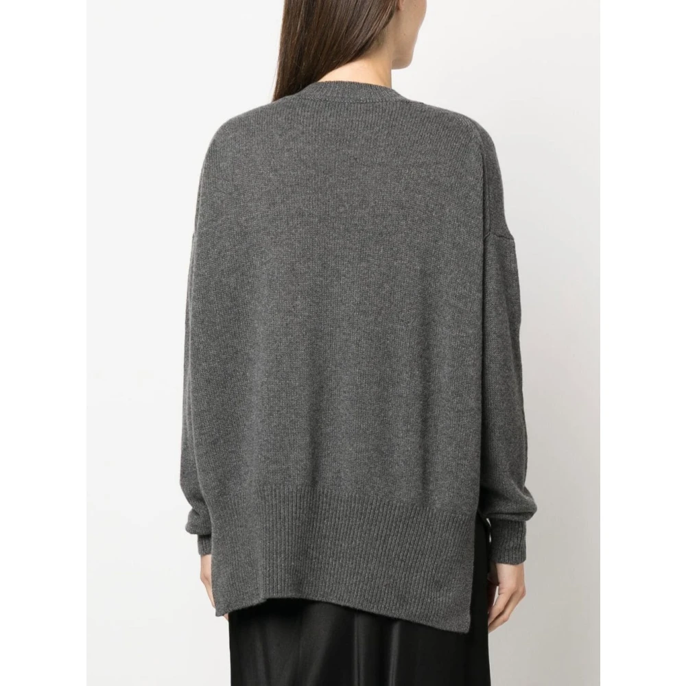 Jil Sander Grijze Ronde Hals Trui Gray Dames