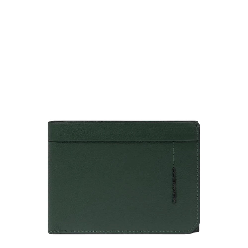 Piquadro Hombre Verde - Billetera De Piel Con Monedero Y Bloqueo Rfid - Accessories - One Size