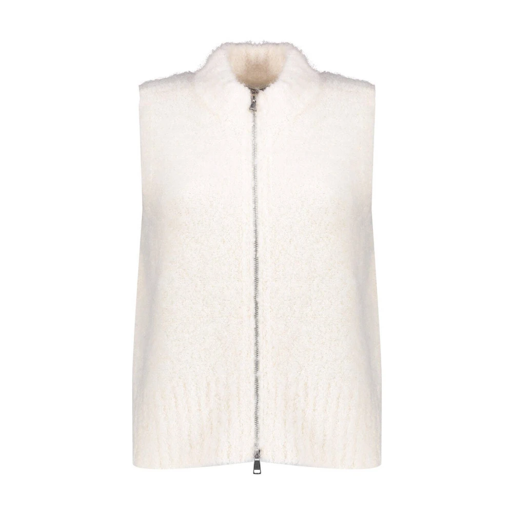 Geisha Mouwloze Rits Trui Beige Dames