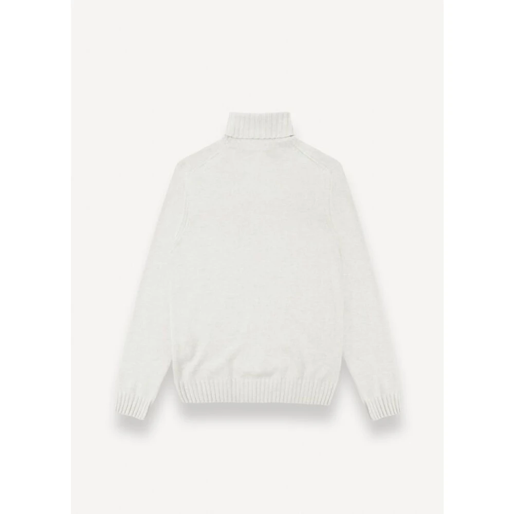 Colmar Witte Cashmere Trui Geribbelde Coltrui White Heren