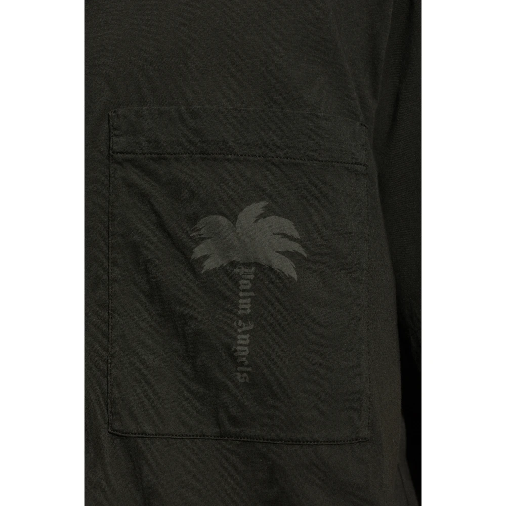 Palm Angels Overhemd met zak Black Heren