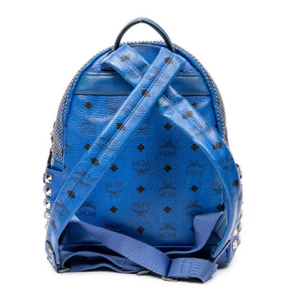 MCM Pre-owned Canvas shoulder-bags Blue Dames
