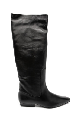 black-leather-pointed-toe-slip-on-shoes