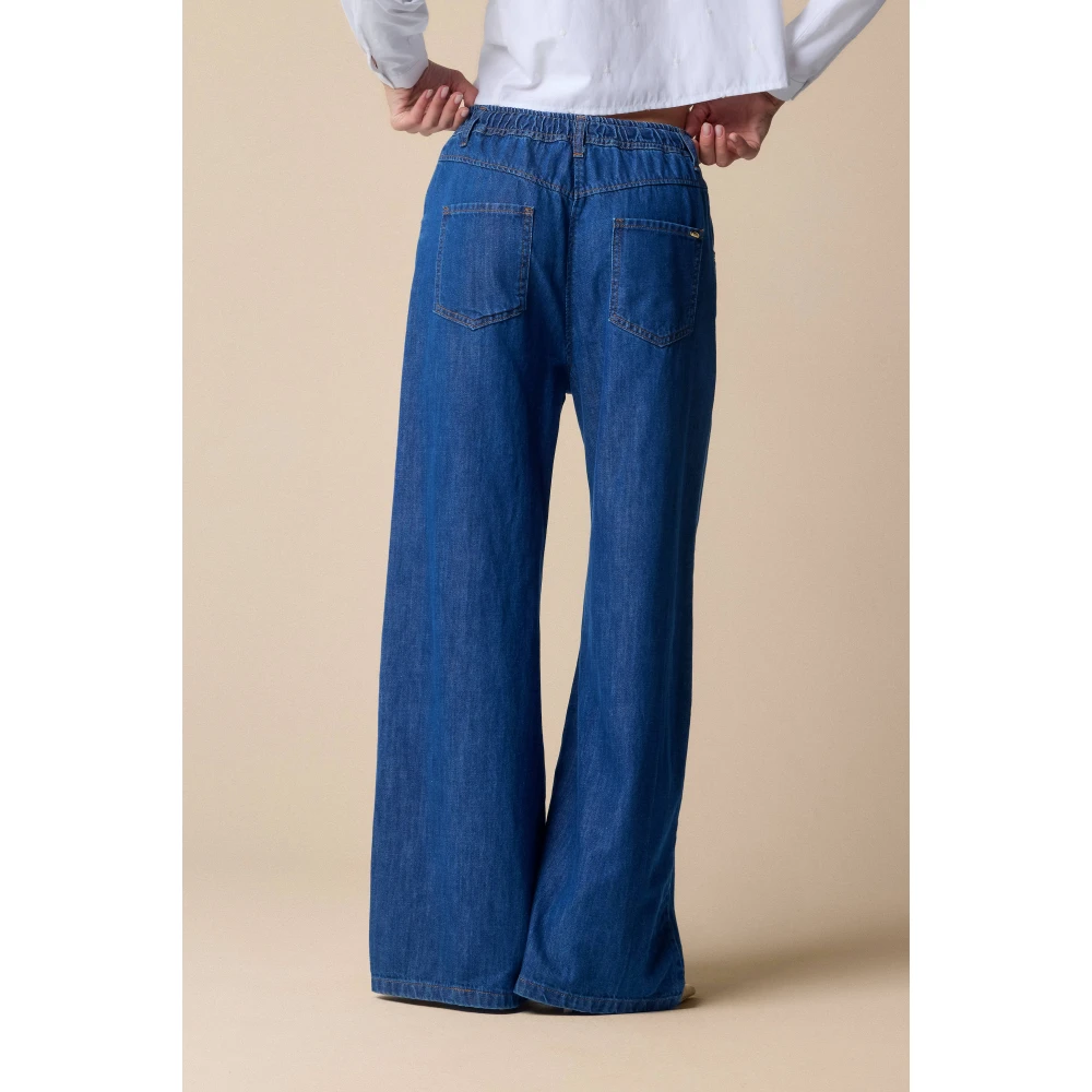 Kocca Stijlvolle Wide Leg Jeans voor Vrouwen Blue Dames