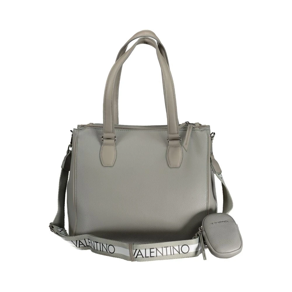 Valentino by Mario Valentino Grijze Polyethyleen Schoudertas met Verstelbare Band en Meerdere Compartimenten Gray Dames