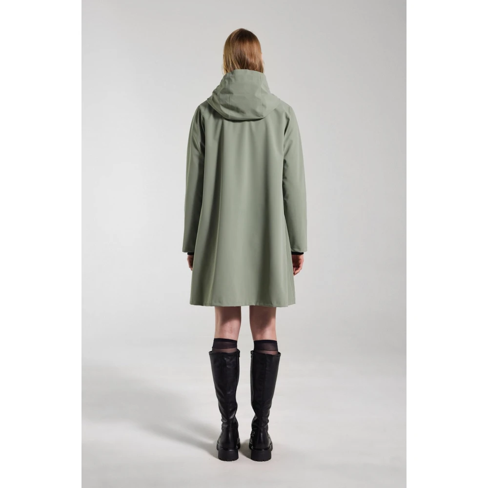 Stutterheim Lichtgewicht Rits Matte Regenjas Green Dames