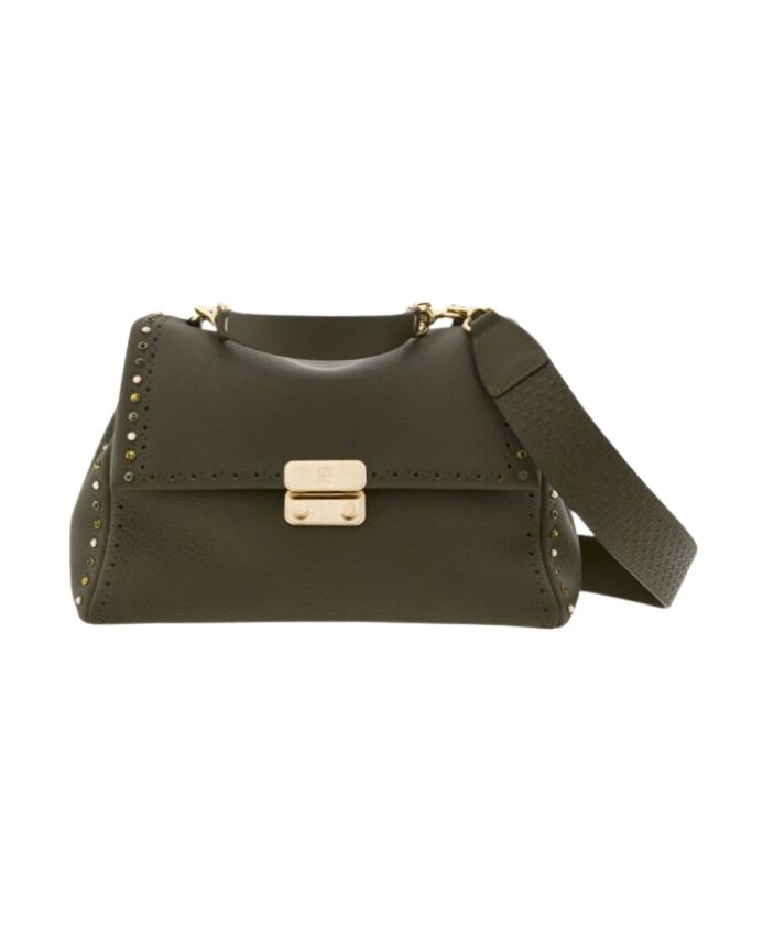 khaki-leather-shoulder-bag-with-colorful-stones