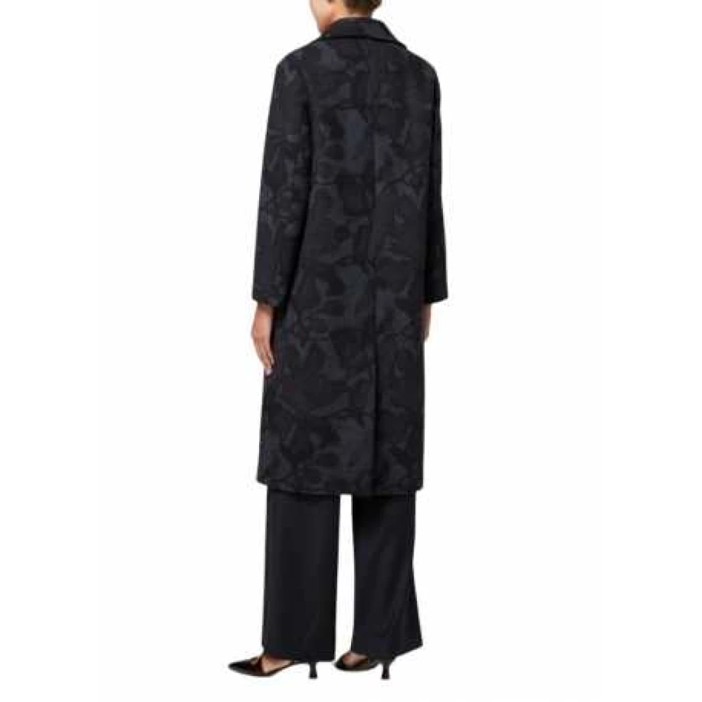 Paul Smith Bloemenprint Double-Breasted Jas Vrouwen Black Dames