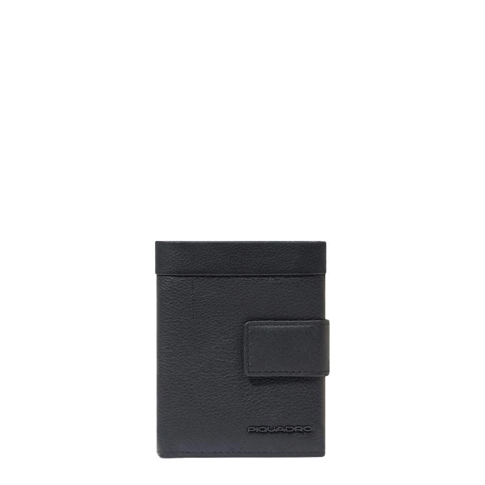 Piquadro Men's Black Wallets & Cardholders, One Size, Pocket Trifold Wallet With Money Pocket