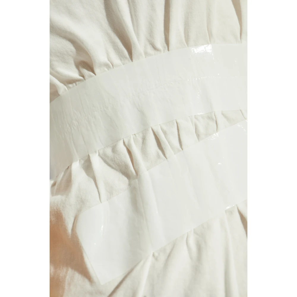 MM6 Maison Margiela T-shirt met drapering White Dames