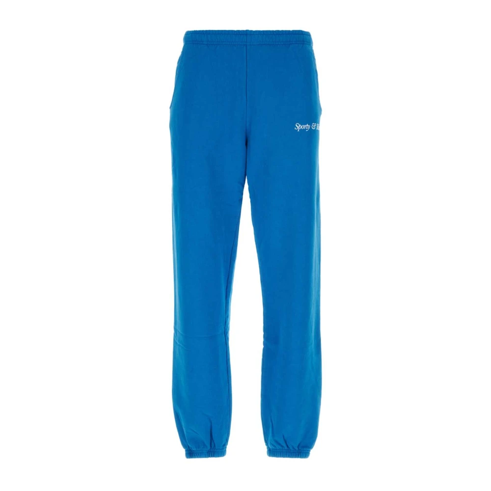 Sporty & Rich Ceruleanblåa bomulls-joggers Blue, Herr