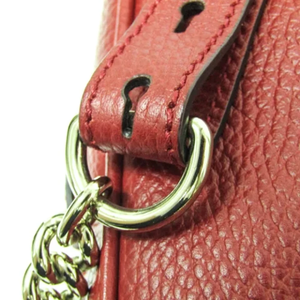 Gucci Vintage Pre-owned Leather gucci-bags Red Dames