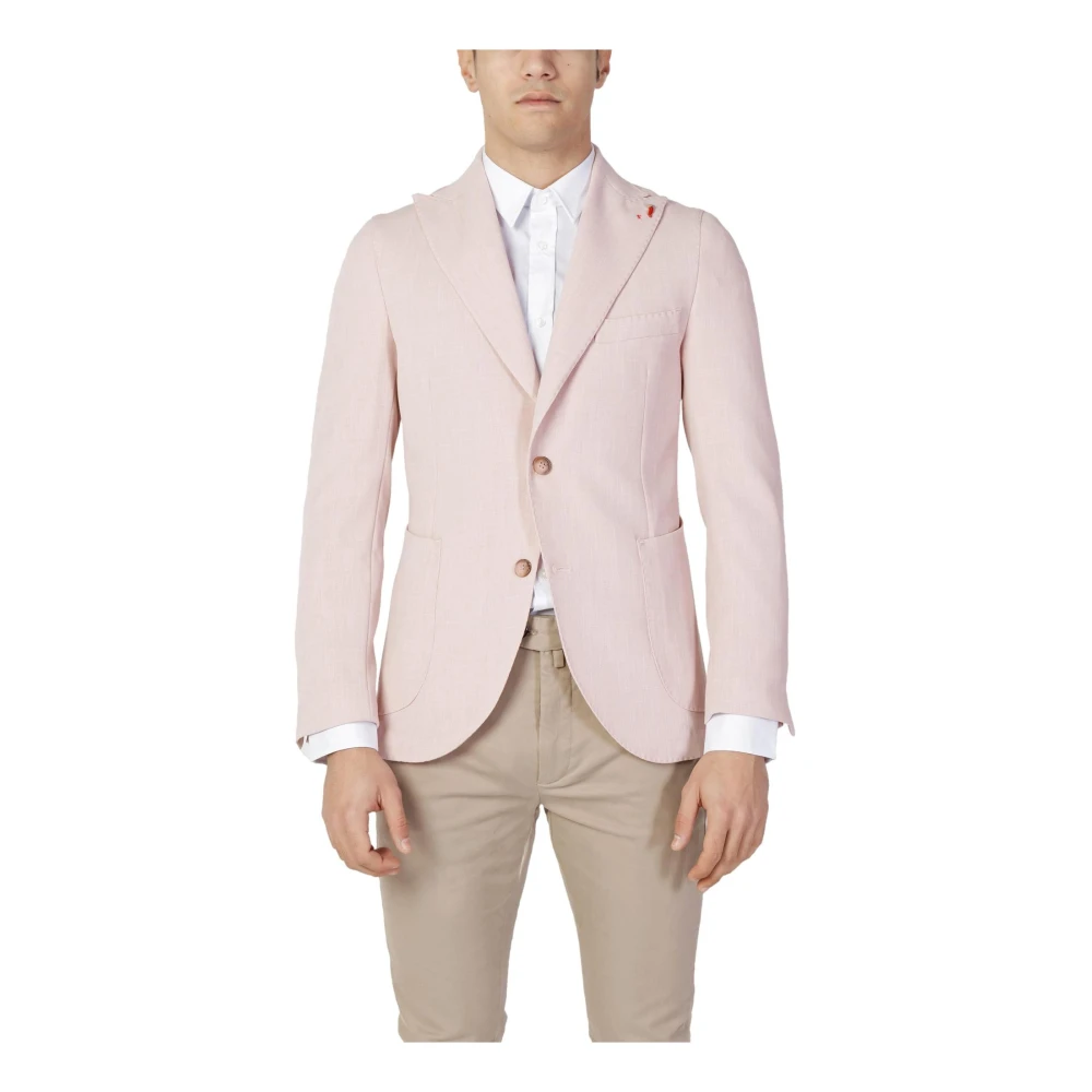 Mulish Roze Blazer Knoopsluiting Revers Pink Heren