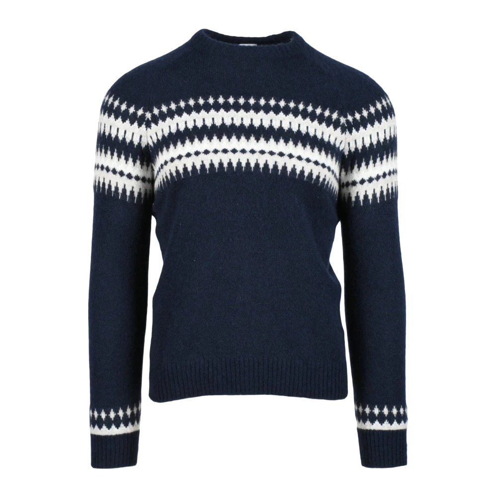 Eleventy Gemengd Stof Trui Blue Heren
