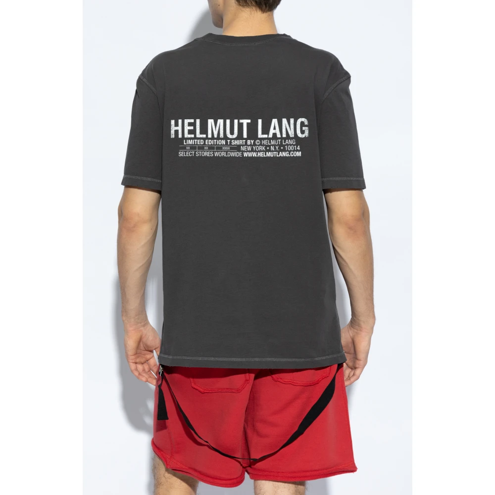 Helmut Lang T-shirt met print Gray Heren