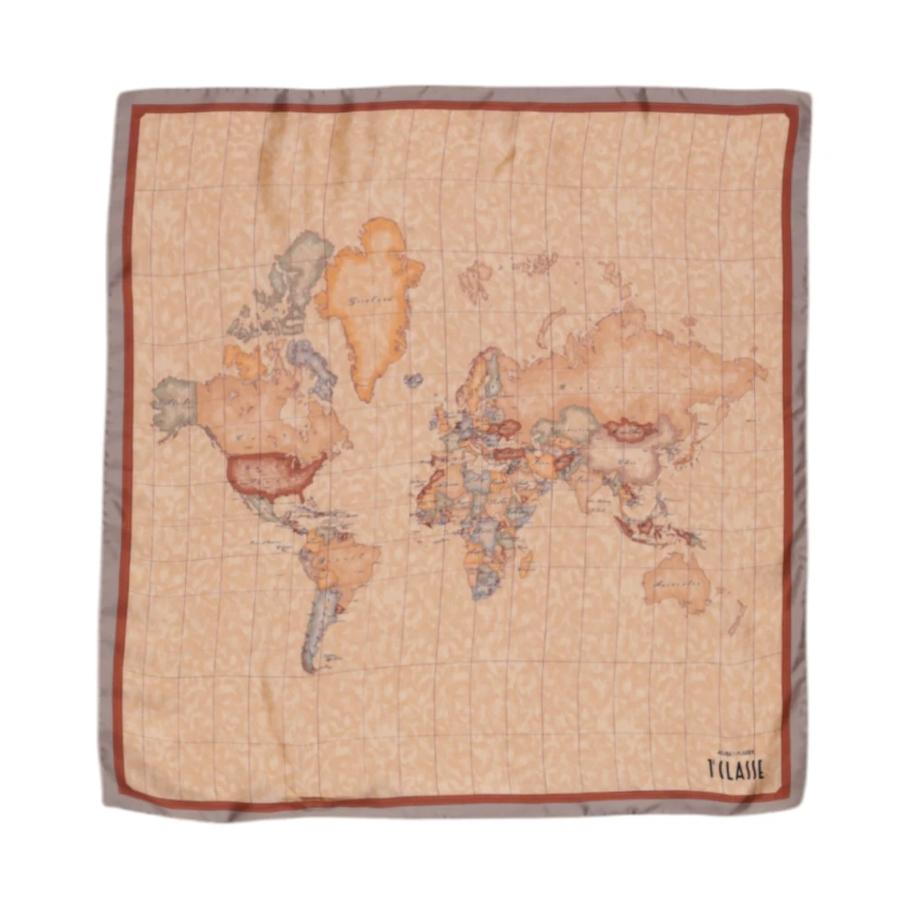 Alviero Martini 1a Classe Zijden Dames Pashmina Lente Zomer Collectie Beige Dames