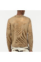 pull-a-motif-peau-de-tigre-dore