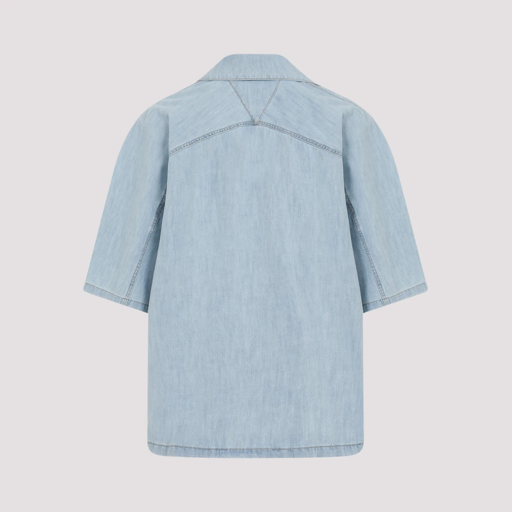 Bottega Veneta Blauwe Chambray Overhemd Aw24 Blue Heren