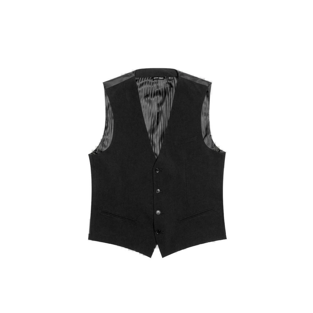 Antony Morato Men's Black Waistcoats, S, Slim Fit Waistcoat