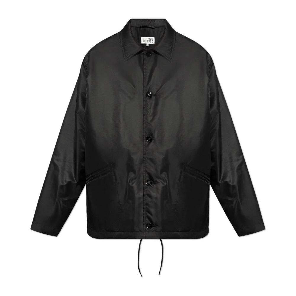 MM6 Maison Margiela Geïsoleerde jas met kraag Black Heren