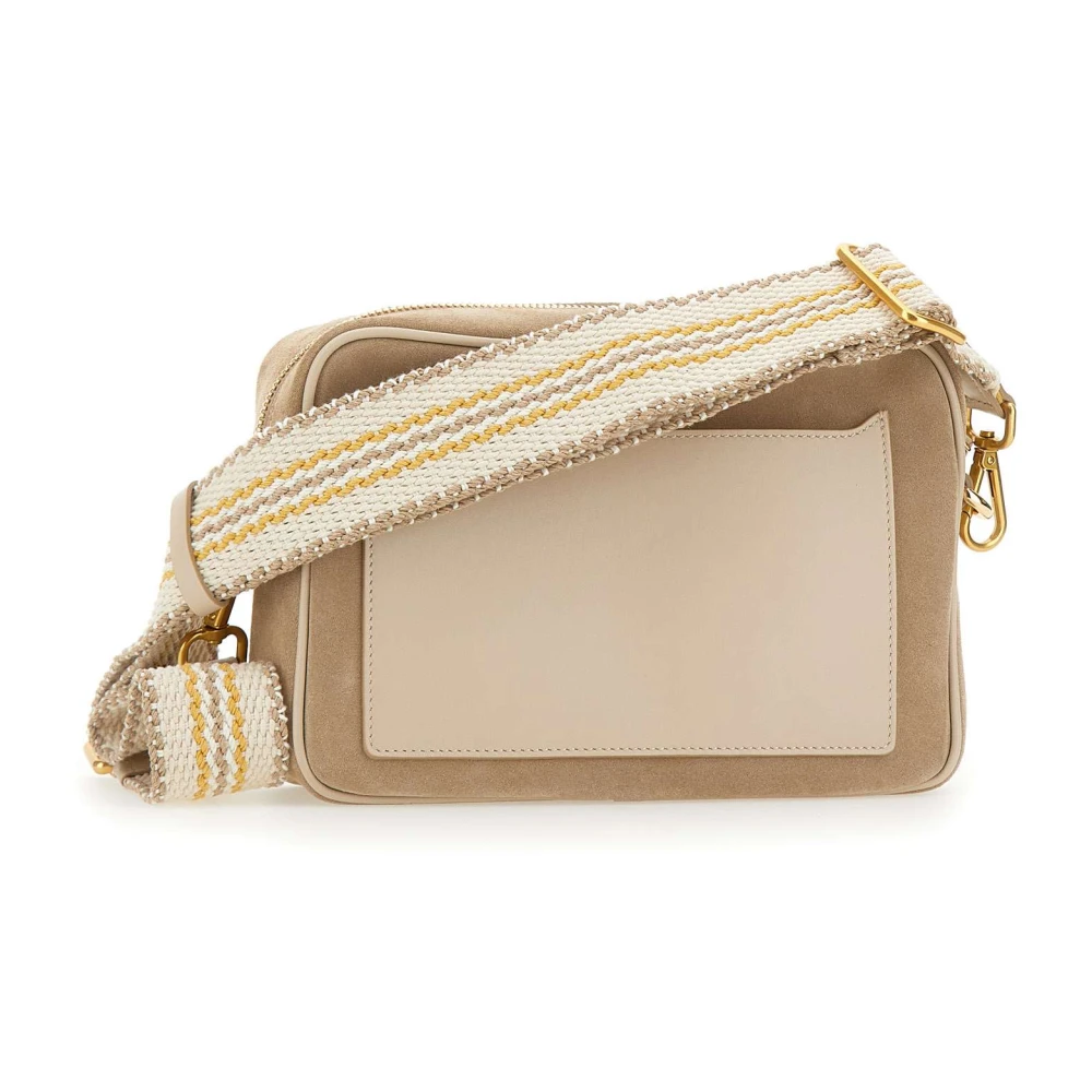 Gianni Chiarini Suede Nina Clutch Tas Zandkleur Beige Dames