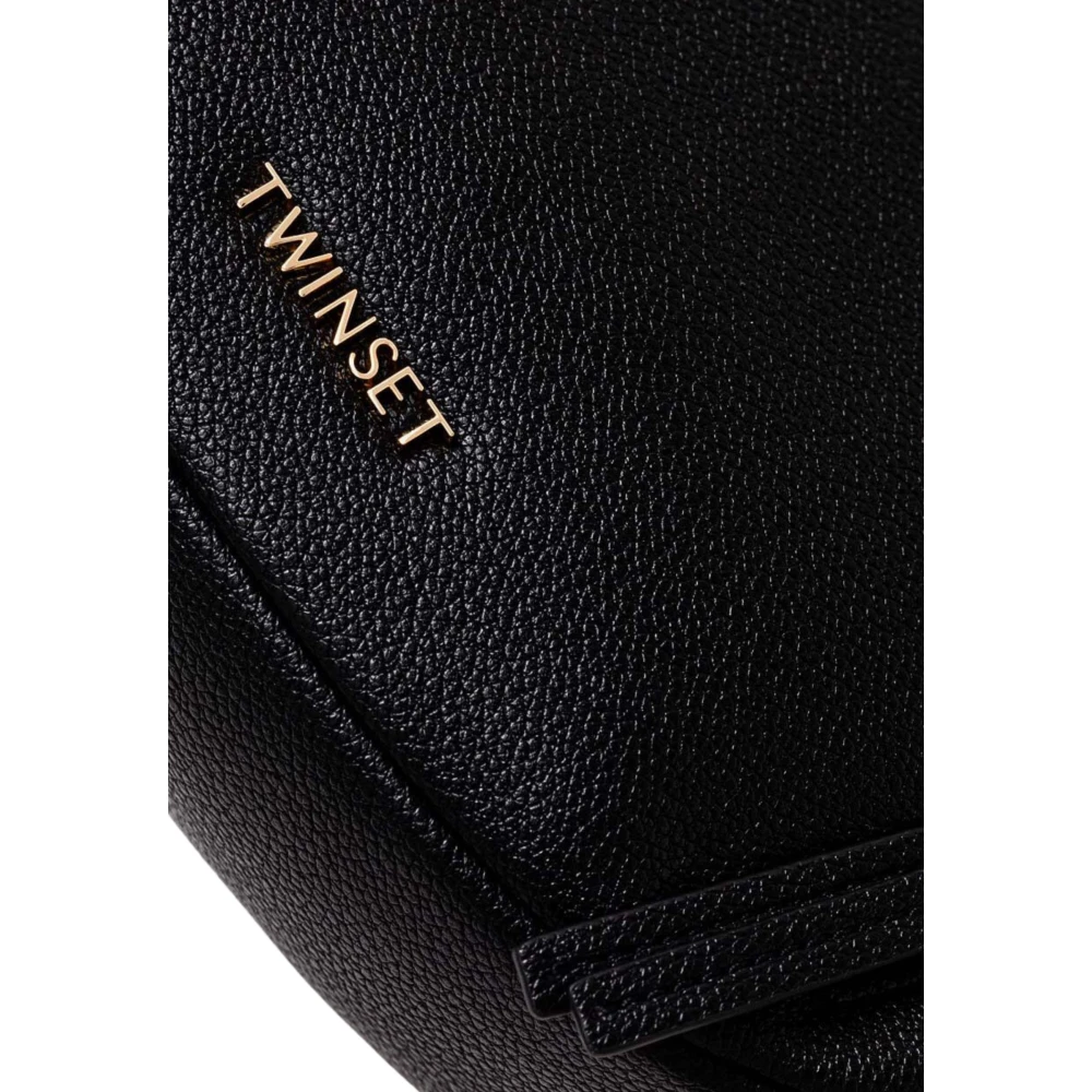 Twinset Zwarte handtas met ritssluiting Black Dames