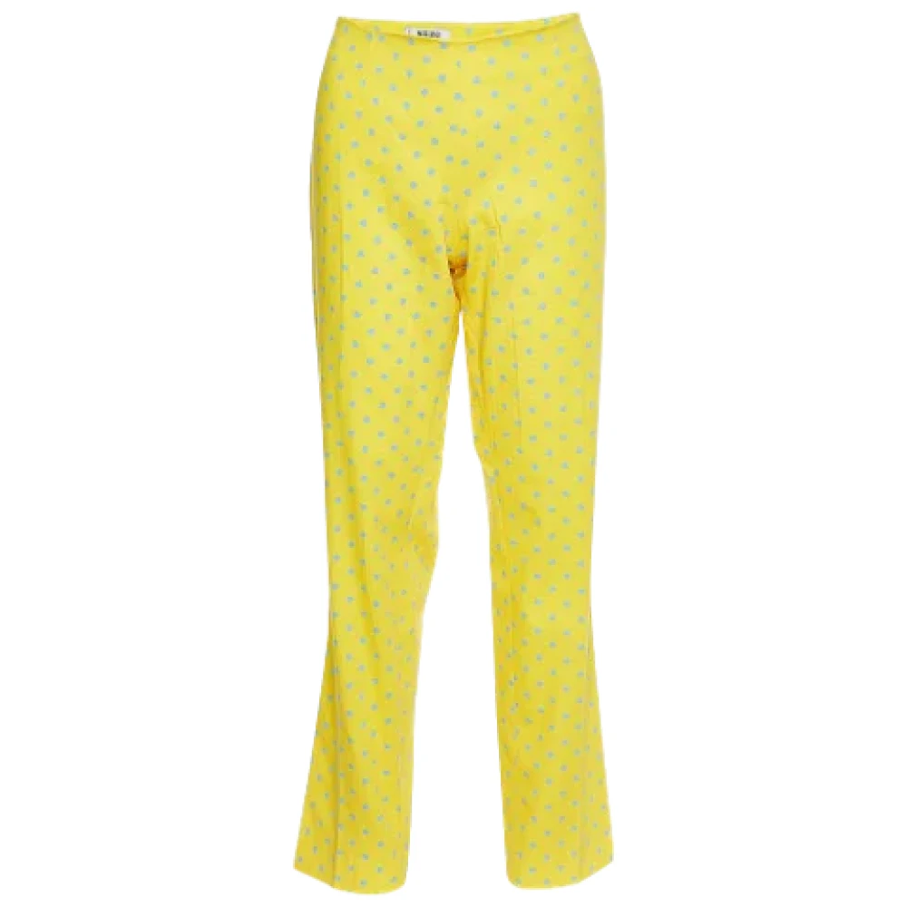 Moschino Pre-Owned Pre-owned Cotton bottoms Yellow Dames
