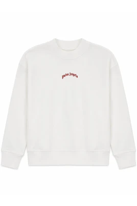 Sweatshirt med tryckt logotyp