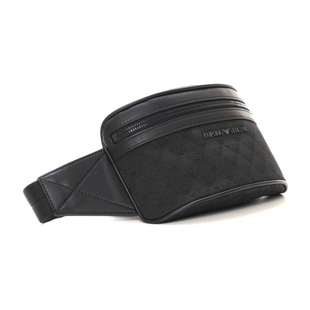 Emporio Armani Verstelbare Heuptas met Ritssluiting Black Heren