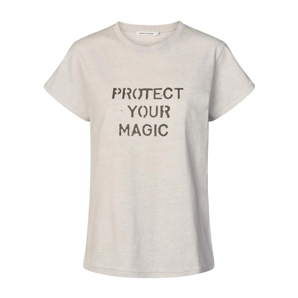 Rabens Saloner Vintage Band T-Shirt Ambla Chalk White Dames