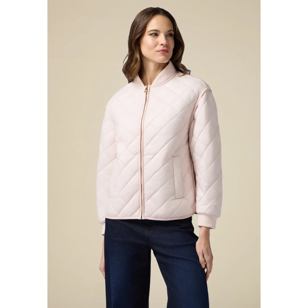 Oltre Lichte gewatteerde bomberjack Pink Dames