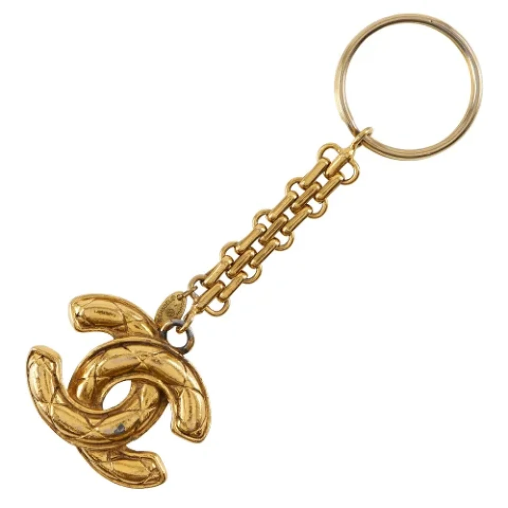 Chanel Vintage Pre-owned Metal key-holders Yellow Dames