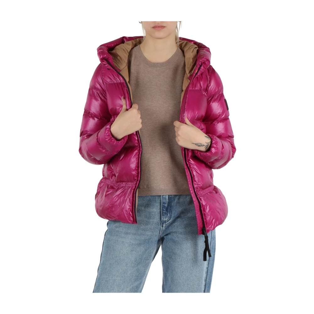 Dekker Gewatteerde jas met capuchon Purple Dames