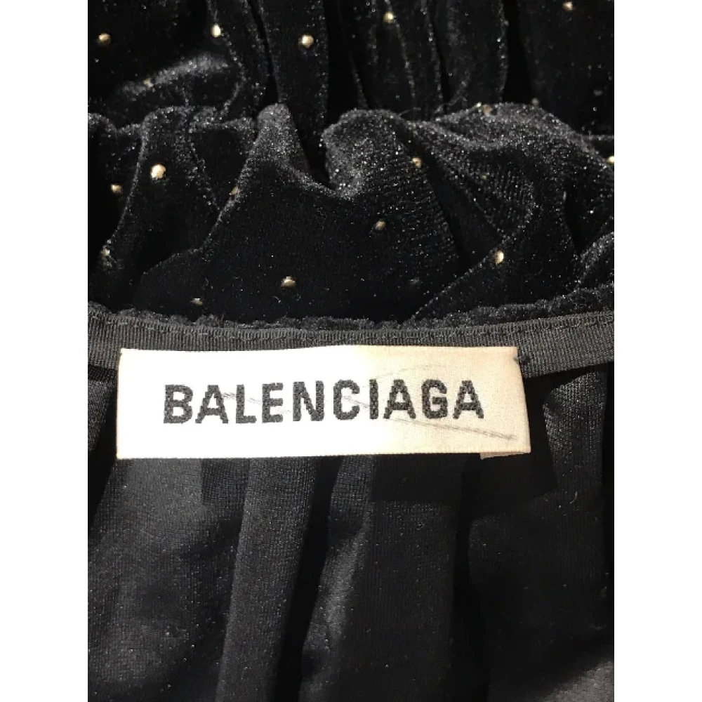 Balenciaga Vintage Pre-owned Velvet dresses Black Dames