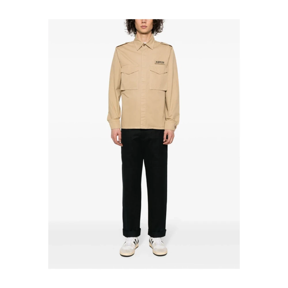 Aspesi Field Shirt Sand Beige Heren