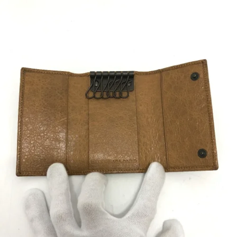 Balenciaga Vintage Pre-owned Leather key-holders Brown Dames