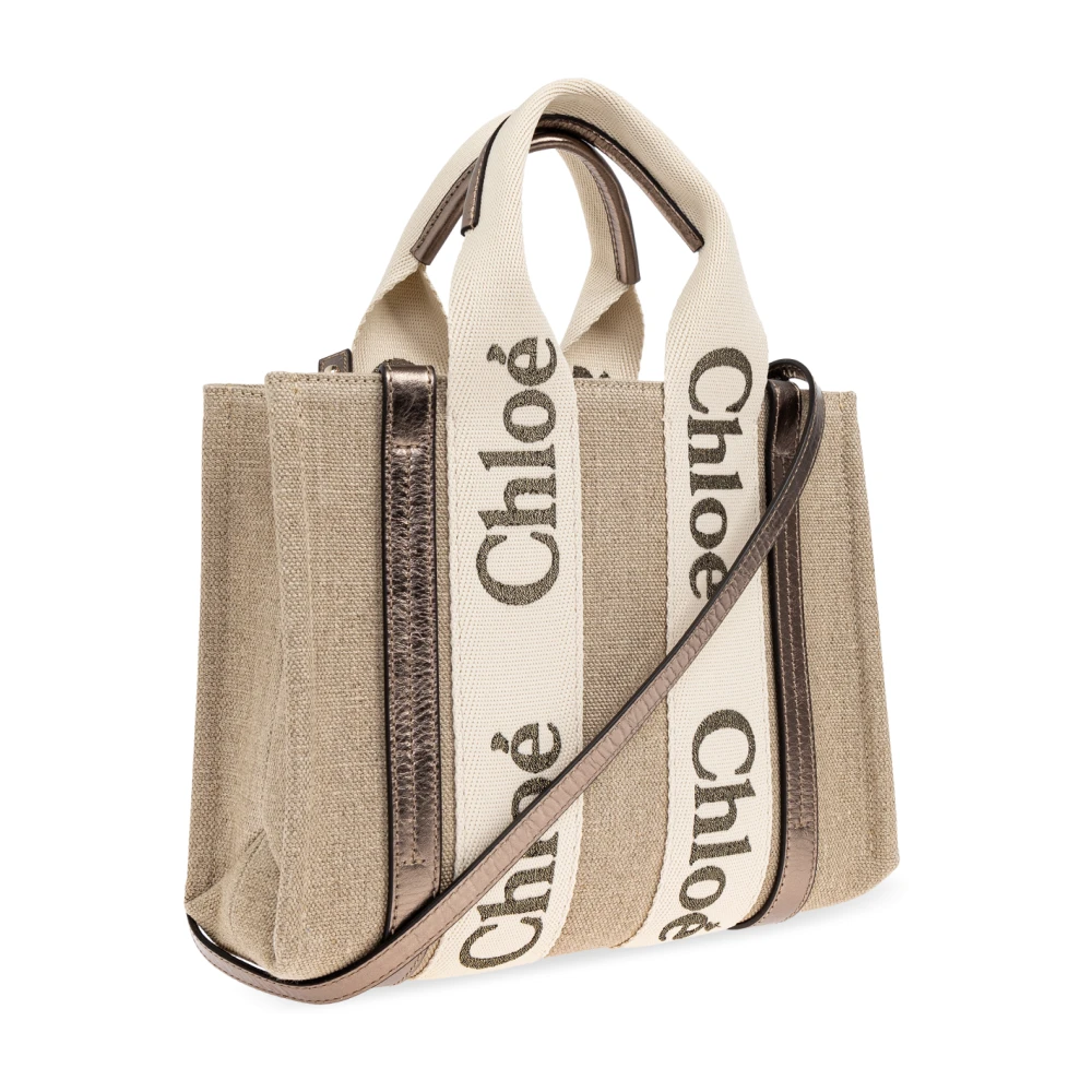 Chloé Tas Woody Klein Beige Dames