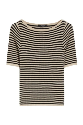 Räfflad Viskos Stretch T-shirt