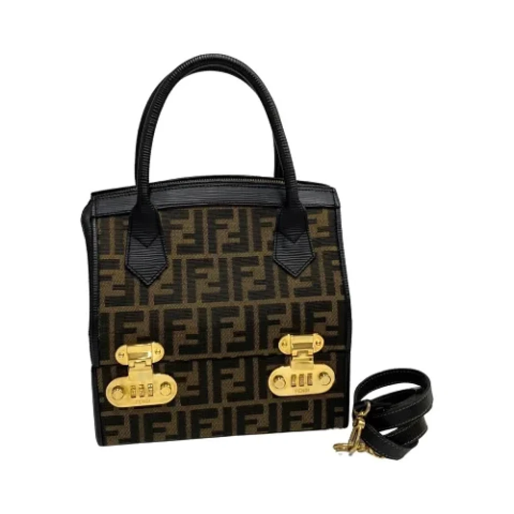 Fendi Vintage Pre-owned Canvas handbags Black Dames
