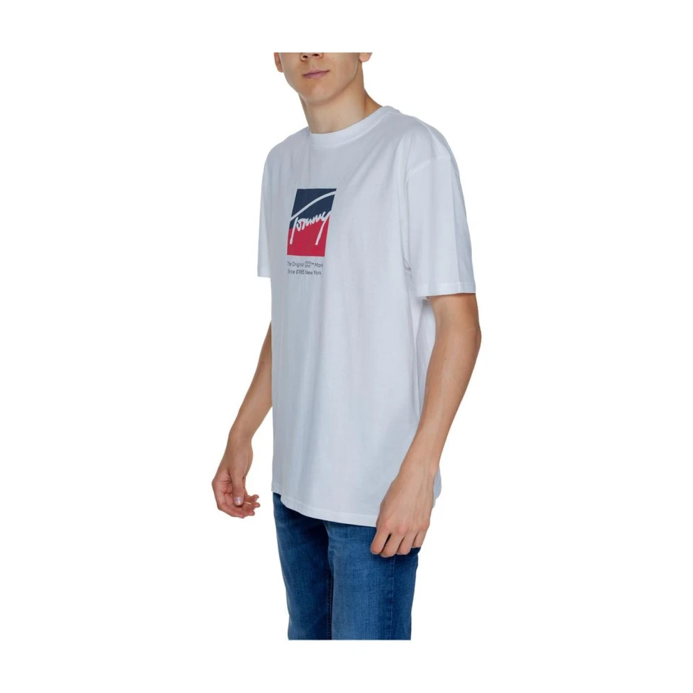 Tommy Jeans Witte Katoenen Tee Herfstcollectie White Heren